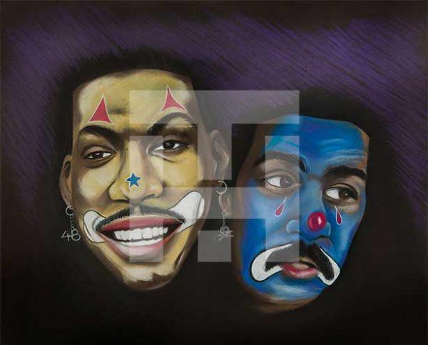 Herschell Turner Painting of Eddie Murphy & Richard Pryor