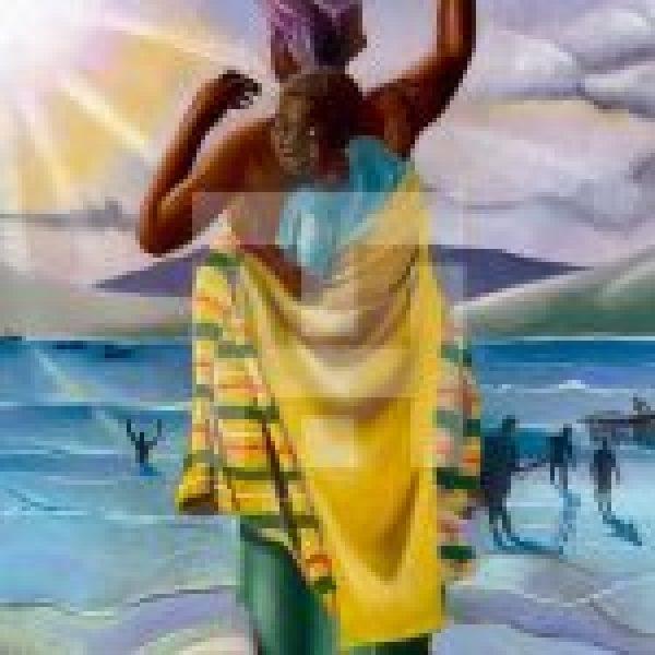 African Woman Basket