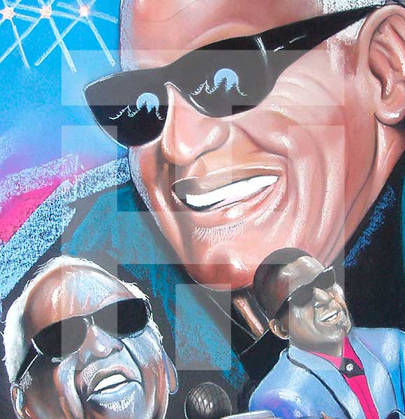 Herschell Turner Painting Category - Musicians - Ray Charles